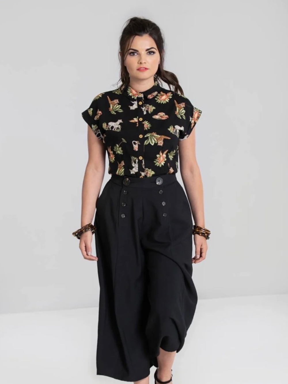EUC Hell Bunny Murphy Culottes Sz UK 5X/US 3X